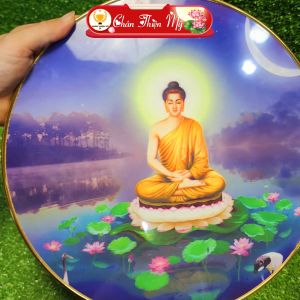 Tranh Tráng Gương Pha Lê Tròn CHÂN THIỆN MỸ Tranh Phật Treo Tường Nhiều Chủ Đề CTG-T1-11