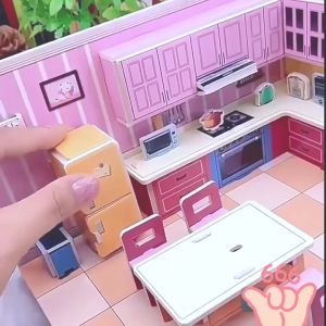 Bevavar Mainan Edukasi Puzzle 3D Anak DIY Bahan Foam Miniatur DIY Mainan Edukasi Puzzle