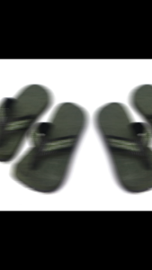 Outdoor Slippers SANTH036: Black & Green Slipsoles for Men
