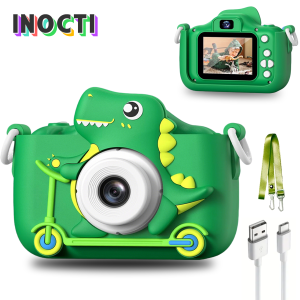 INOCTI Children Cameras Dinosaur series Kids Camera Toddler Digital Video Camera Toys for Christmas Birthday Gifts