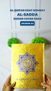 Gema Risalah Alquran Cover Emas A4 Khat Bombay Premium HVS 21x30cm