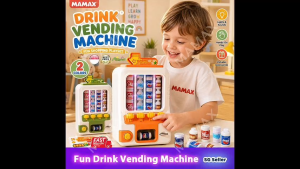 【SG Ready Stock】Large Size Kids Drink Vending Machine Toy★Coin Insert Pretend Play Set✅With Light & Sound✅Mini Beverage Dispenser✅2 Colors✅Christmas/Birthday Gift/Presents✅