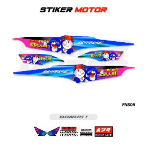 FNS09 STRIPING SUPRA FIT NEW 2006 2007 2008 DORAEMON VARIASI THAILOOK STIKER STICKER DECAL HONDA WAVE 100 THAI DORAEMON