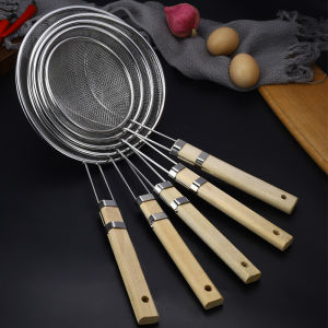 Serokan Gorengan Ganggang Kayu Stainless