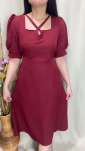 BestStore - Shakila Dress Maxy Short Sleeve / Dress Vintage Acara Formal / Dress Formal Kekinian