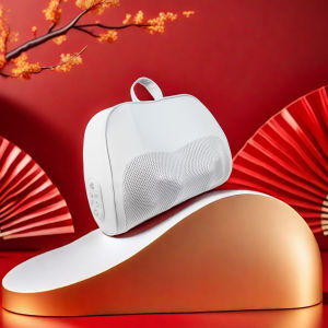 หมอนนวดคอไฟฟ้า ประคบร้อน การปรับความเข้มสามระดับ ล้อนวด 16 อัน การนวดรอบทิศทางสามมิติ เบาะนวดไฟฟ้า สีดำ รุ่นใหม่สุด หมอนนวดคอระบบอินฟาเรดสำหรับในบ้านและรถยนต์ 8 ลูกครึง new electric massage pillow