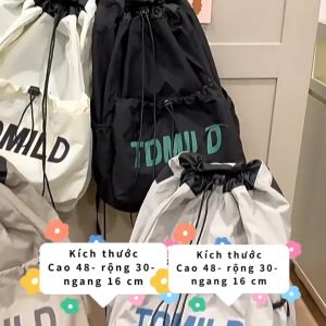 Balo dây rút chống nước nam nữ đi học nhiều ngăn lớn Cặp sách laptop cá tính thể thao đẹp rẻ đa năng