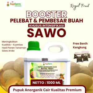 Pupuk Sawo Topfarm - Pupuk Penyubur Pelebat Buah Pembesar Buah Dan Booster Cair Agar Tanaman Sawo Cepat Berbuah