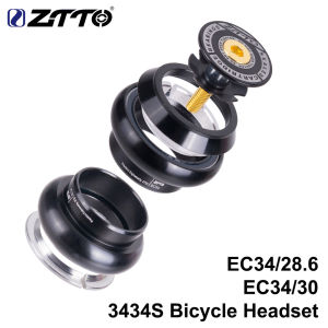 ZTTO | ZTTO MTB Bike Road Bicycle Headset 3434S 34mm EC34 CNC 1 1/8 28.6 Straight Tube fork Internal 34 Conventional Threadless Headset