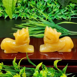 Đồ Trang Trí Bằng Đá Màu Vàng Lúa Mì Được Khắc Hình Quái Vật Để Trang Trí Văn Phòng Phòng Khách Cửa Hàng Quầy Thanh Lý Tại Nhà