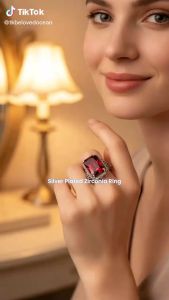 Silver Plated Ring 10*14mm Vintage Zirconia Boutique Jewelry Ring Women Engagement Romantic Party Birthday Valentines Day Gift