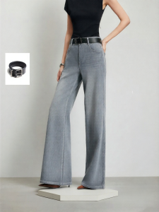 Vero Moda | Lyocell Belt Double Button Washed Flare Jeans