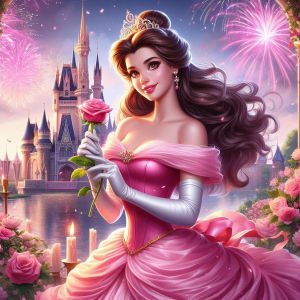 Potdemiel | 1 piece - Potdemiel-5D-DIY - Flocking cloth - Special drill - Diamond painting set - Princess castle - Diamond art
