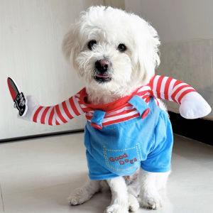 Pet Dog Cosplay Costume For Small Medium Dogs Cats Funny Party Dress Up Puppy Clothing Halloween Kitten Outfits Bulldog Jacket