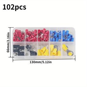 Bộ Dụng Cụ Đầu Nối Điện Đa Năng 102/280/300/480 Chi Tiết Bền Chắc Gồm Đầu Nối Dạng Chĩa Vòng Nĩa Và Đầu Nối Thẳng Dùng Cho Việc Nối Dây Hiệu Quả