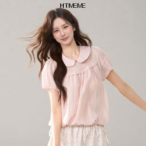 HTMEME | Dolly Collar Sweetness Youth Enhancing Lace Puff Sleeve Summer Shirt