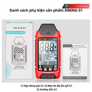 ANENG | Máy Đo Độ Ẩm Kỹ Thuật Số ANENG GN601 Thiết Bị Kiểm Tra Độ Ẩm Gỗ Với Cảm Biến Điện Trở Cho 7 Loại Vật Liệu: Gỗ Gạch Bê Tông Xi Măng Tường.