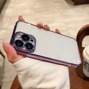 Purple Transparent Phone Case for Realme 10 9 8 GT Neo 3T 2 2T Narzo 50 C21 Pro Pro+ Pro Plus 4G 5G Shockproof Protective Cute New Design Creative Plating Clear Soft Casing Cover K1-1