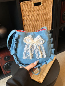 XIAOCHAOXIU | Fashionable Cotton Canvas Crossbody Girls Accessory Bag