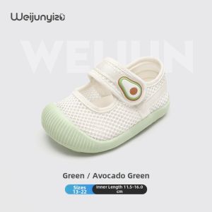 Summer Style Baby Girl Shoes Soft Bottom Step-Walking Sandals Breathable Mesh Low Cut Clog Footwear for 1-3 Years Old Girls