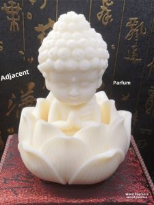 Home Decor Q Version Little Buddha Statue Lotus Base Ivory Fruit Baby Buddha Image Handheld Piece Multi-Functional Display