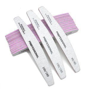 5-50 Pcs/Pack Professional Washable Nail Files 100 To 180 Half Moon Strong Sandpaper Durable File Nails Tools Manicure Supplies