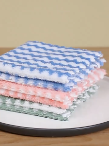 [iRojak] Kitchen Towels Dishcloths Super Absorbent Dish Cloth Micro Fiber Wiping Cloth 抹布 Kain Lap Dapur - KW97