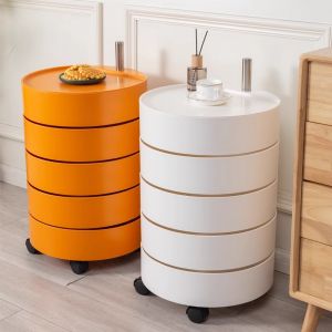MU FENG ZHI NAN | Bedroom Rotating Multi-layer Storage Cabinet with Wheels