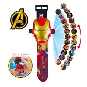 Disney Cartoon Watch Marvel Iron Man Spiderman Anime Figures Toys Watch Frozen Princess Dolls Digital Clock Boys Children Gifts