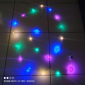 Lampu miniatur / lampu mobilan / lampu hias layangan 10 titik lampu LED Warna-warni