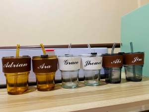 Customized Glass Coffee Tumbler