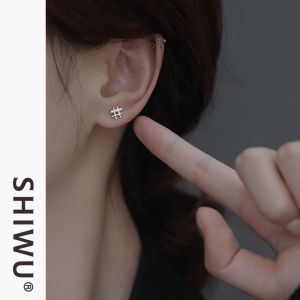 Pure Silver Elegant Jewelry Earrings for Women Delicate J-Shape Studs with High-End Feel Enlightenment Brand Japanese and South Korean Style