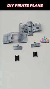 DIY Pesawat Plastik DIY Plastic Plane F4U Pirate fighter Model Assemble 4D Corsair Plane Model 1/48 Aircraft Blocks Toys