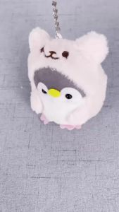 4Colors - 8CM Approx. Little IN HAT Penguin Plush Stuffed Animal Toy  Key Chain  BAG Pendant Plush Charm Doll