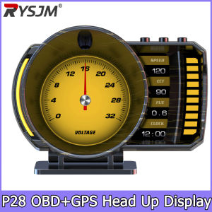 RYSJM | P28 HUD OBD2 +GPS Display On-board Computer Car GPS Speedometer Temperature Meter For Subaru Forester/Impreza/XV 2008-2024