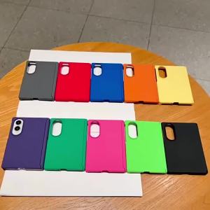 szhaiyu | For Samsung Galaxy Z Fold 8 Ultra Z Fold 8 7 6 5 4 Slim Skin Fell Hard Solid Color Case With Hinge Protection Shockproof Cover