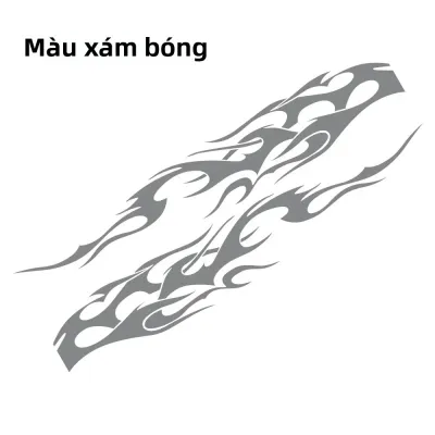 2 Miếng Dán Vinyl Đa Năng Họa Tiết Ngọn Lửa Trang Trí Bên Hông Xe Ô Tô Dải Sọc Thể Thao Đua Xe Dùng Cho Tất Cả Các Loại Xe Ô Tô SUV - Decal Dán Thân Xe