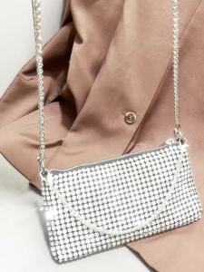 Túi Xách Đeo Vai Đính Đá Pha Lê Cao Cấp Dành Cho Nữ Chất Liệu Polyester Có Quai Xách Không Chống Nước Phụ Kiện Thời Trang