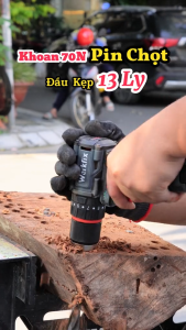 Máy khoan pin WORKFIX WF-ID1613PK Động Cơ Lõi Đồng Lực siết 70Nm Đầu Kẹp 13mm Autolock Khoá Trục