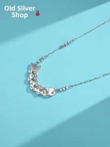 WU YUE JEWELRY | Luxury Minimalist Carp Design Sterling Silver Necklace