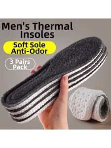 Insulating Sweat Absorbing Deodorizing Shoe Insoles Soft Thick Fluffy Cotton