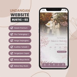 Undangan Digital Website Pernikahan Tema Rustic 03 Undangan Website Termurah