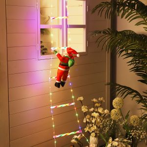 Dải Đèn LED Giáng Sinh Chạy Bằng USB Với 8 Chế Độ Chiếu Sáng Thiết Kế Ông Già Noel Leo Núi Để Trang Trí Cây Thông Noel