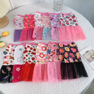 Đầm ba lỗ mùa hè cho Chó mèo bằng vải cotton - Love Pets Shop