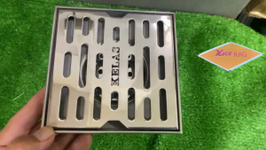 Thoát sàn Nhà tắm 12x12cm KAG-TS252 đế đạn cho ống D75/90 Phễu thoát Kelas  SUS304 cao cấp ống từ D75-90  thoát nước nhanh chống hôi tốt