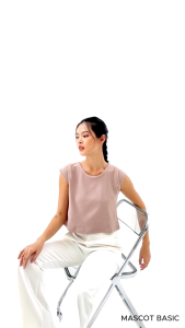 MASCOT Blouse Wanita Kekinian Atasan Crop Top Knit Tangan Pendek (M.018)