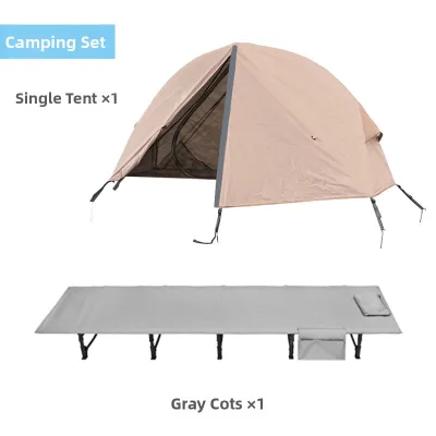 CAMPLEADER | Portable Single Off-ground Tent and Cot Combo Set