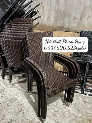 Ghế mây nhựa hàng mới giá thanh lí