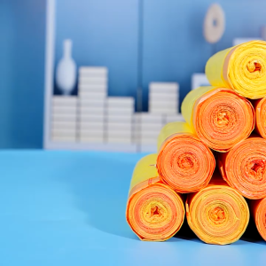 Rubbish bag household portable thickened black drawstring automatic closing dormitory with student large plastic bag