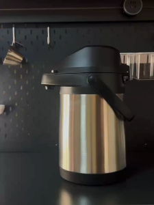 Vacuum Air Pot For Hot And Cold Water 304 Stainless Steel Press-type Thermos Kettle Insulation Vacuum Flask with Pump Large Capacity Water Dispenser Coffee Beverage Dispenser